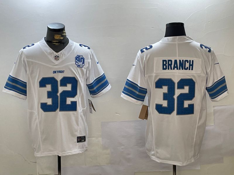 Men Detroit Lions #32 Branch White three generations 2024 Nike Limited NFL Jersey style 3->detroit lions->NFL Jersey